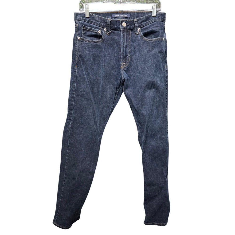 Calvin Klein Jeans Slim Straight‎ Denim W30 L32 Dark Wash Blue Good Condition